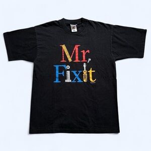 Vintage 1990s Black Home Improvement Mr. Fixit Tee L